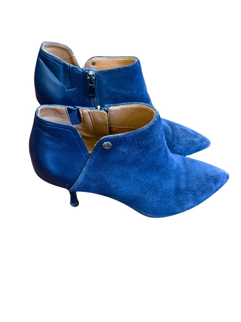 Blue Suede Booties